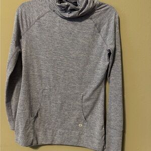 GAP Heathered Blue Women's Cowl Neck Top